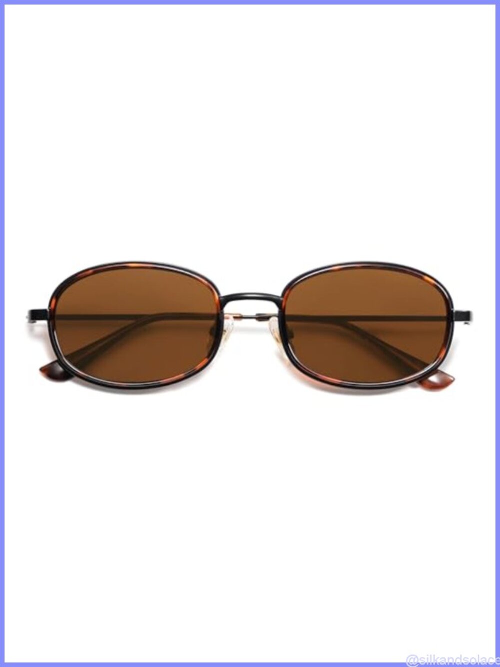 Retro Oval Round Metal Sunglasses UV400 Protection Adult Unisex Fashion